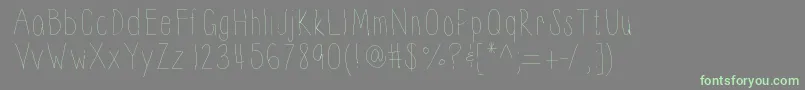 Thinnyness-fontti – vihreät fontit harmaalla taustalla