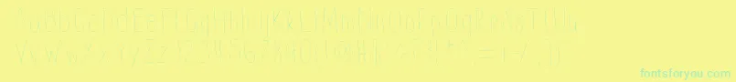 Thinnyness-fontti – vihreät fontit keltaisella taustalla