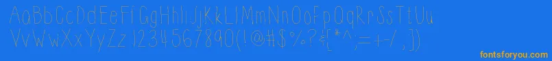 Thinnyness-fontti – oranssit fontit sinisellä taustalla