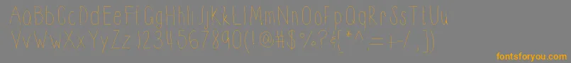 Thinnyness Font – Orange Fonts on Gray Background