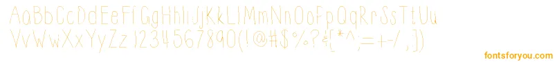 Thinnyness-fontti – oranssit fontit valkoisella taustalla