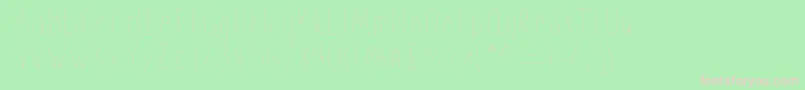 フォントThinnyness – 緑の背景にピンクのフォント