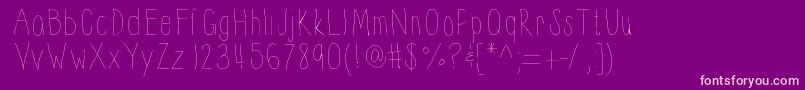 Thinnyness-Schriftart – Rosa Schriften auf violettem Hintergrund
