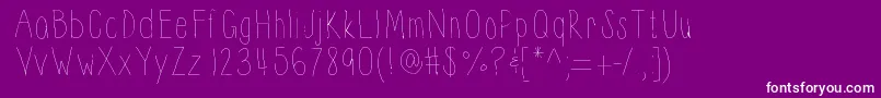 Thinnyness Font – White Fonts on Purple Background