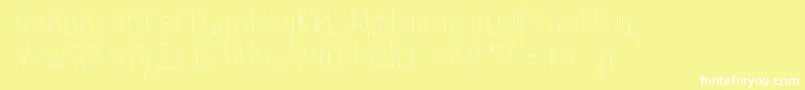 Thinnyness-fontti – valkoiset fontit keltaisella taustalla