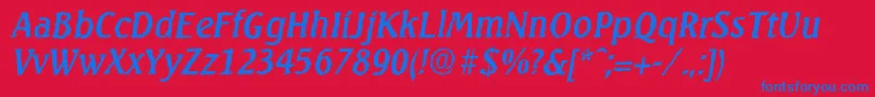 More about SeagullantiqueItalic Font SeagullantiqueItalic Font – Blue Fonts on Red Background