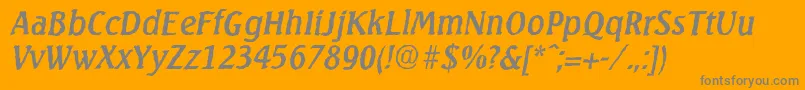 SeagullantiqueItalic Font – Gray Fonts on Orange Background