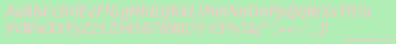 SeagullantiqueItalic Font – Pink Fonts on Green Background