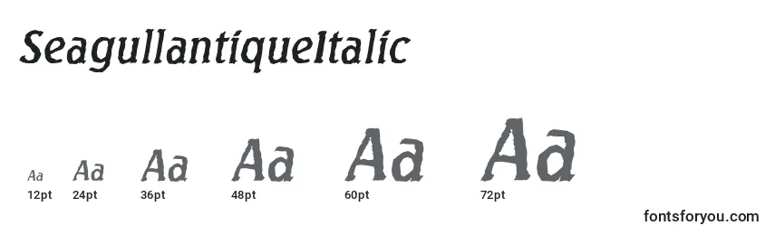 SeagullantiqueItalic Font Sizes