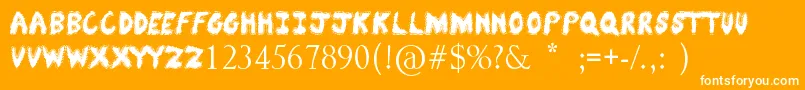 SayNoToDrugs-fontti – valkoiset fontit oranssilla taustalla
