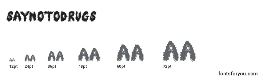 SayNoToDrugs Font Sizes