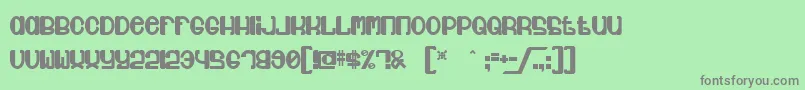 フォントJubie – 緑の背景に灰色の文字