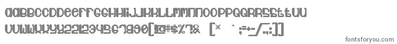 Jubie-fontti – harmaat kirjasimet valkoisella taustalla