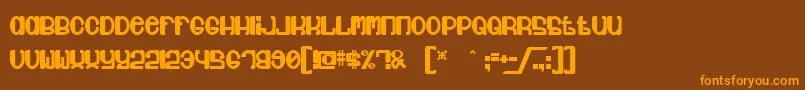 Jubie Font – Orange Fonts on Brown Background