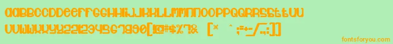 Jubie Font – Orange Fonts on Green Background