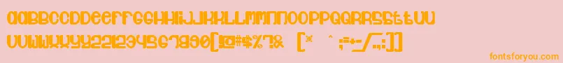 Jubie Font – Orange Fonts on Pink Background