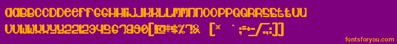 Jubie Font – Orange Fonts on Purple Background