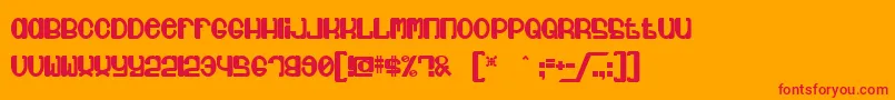 Jubie Font – Red Fonts on Orange Background