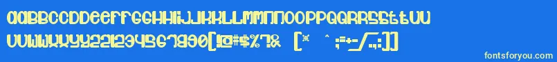 Jubie Font – Yellow Fonts on Blue Background