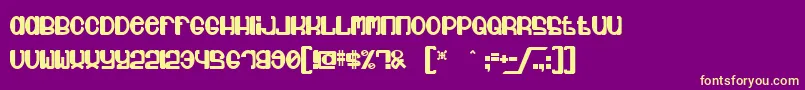 Jubie Font – Yellow Fonts on Purple Background