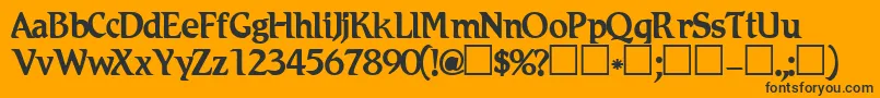 Romic Font – Black Fonts on Orange Background