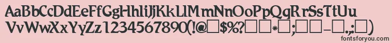 Romic Font – Black Fonts on Pink Background