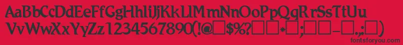 Romic Font – Black Fonts on Red Background