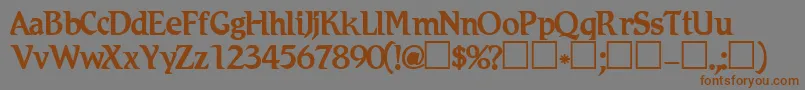 Romic Font – Brown Fonts on Gray Background