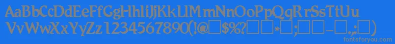 Romic Font – Gray Fonts on Blue Background