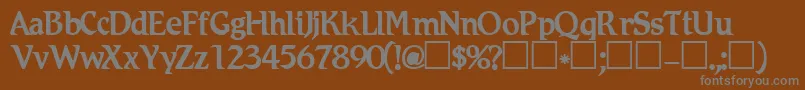 Romic Font – Gray Fonts on Brown Background