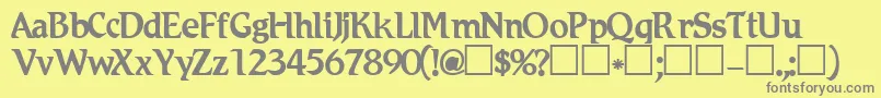 Romic Font – Gray Fonts on Yellow Background