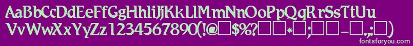 Romic Font – Green Fonts on Purple Background