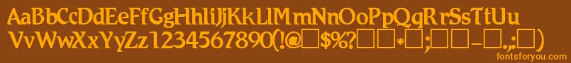 Romic Font – Orange Fonts on Brown Background