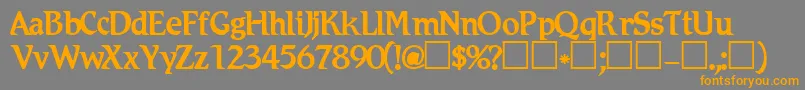 Romic Font – Orange Fonts on Gray Background