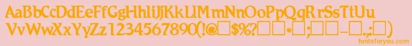 Romic Font – Orange Fonts on Pink Background