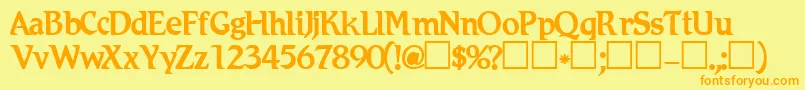 Romic Font – Orange Fonts on Yellow Background