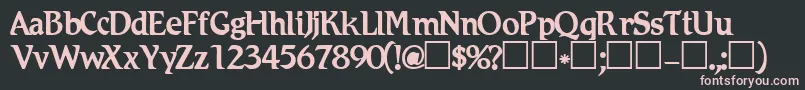 Romic Font – Pink Fonts on Black Background