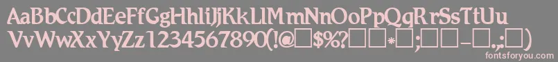 Romic Font – Pink Fonts on Gray Background