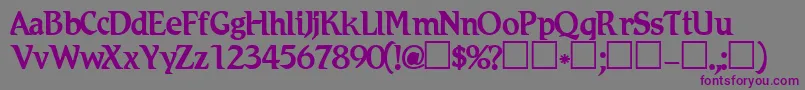 Romic Font – Purple Fonts on Gray Background