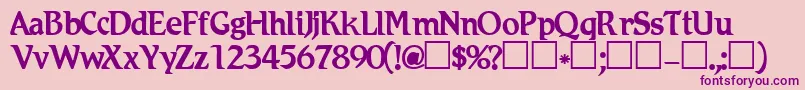 Romic Font – Purple Fonts on Pink Background