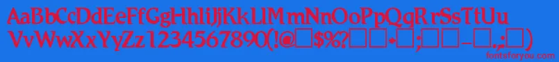 Romic Font – Red Fonts on Blue Background