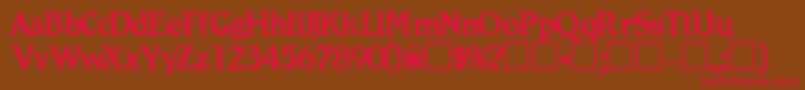 Romic Font – Red Fonts on Brown Background