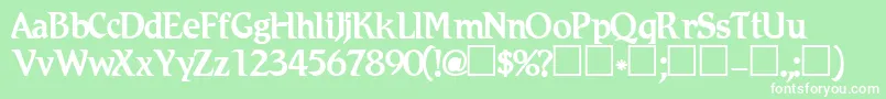 Romic Font – White Fonts on Green Background