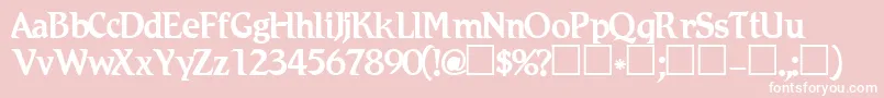Romic Font – White Fonts on Pink Background