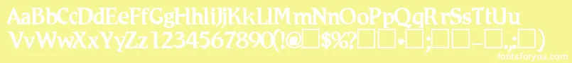Romic Font – White Fonts on Yellow Background