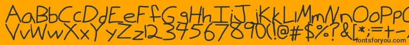 Jakebitchdude Font – Black Fonts on Orange Background