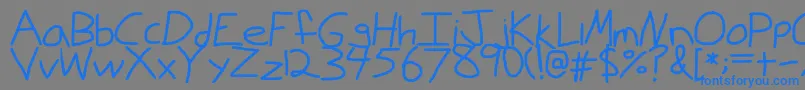 Jakebitchdude Font – Blue Fonts on Gray Background