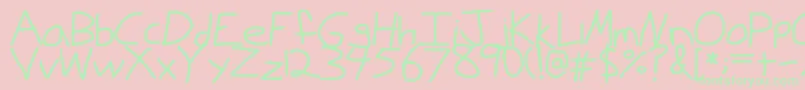 Jakebitchdude Font – Green Fonts on Pink Background