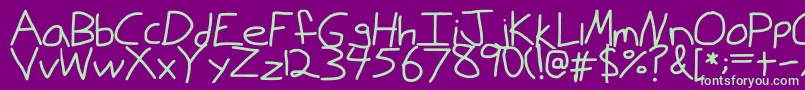 Jakebitchdude Font – Green Fonts on Purple Background