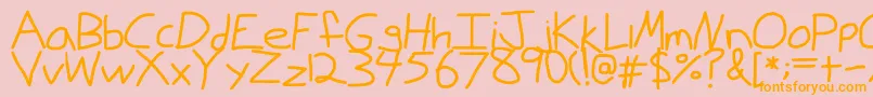 Jakebitchdude Font – Orange Fonts on Pink Background